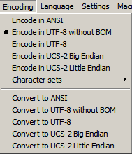 Encode in UTF-8 without BOM