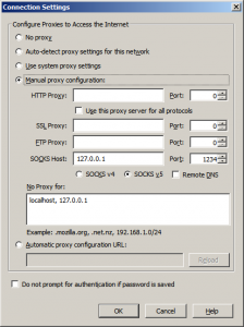 putty ssh socks proxy