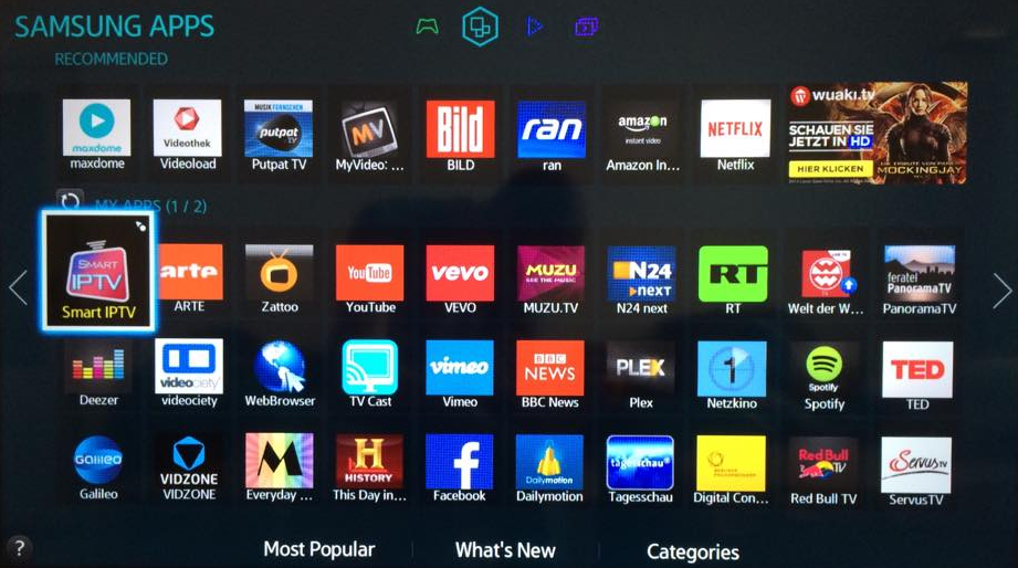 Smart IPTV app for Samsung smart TV