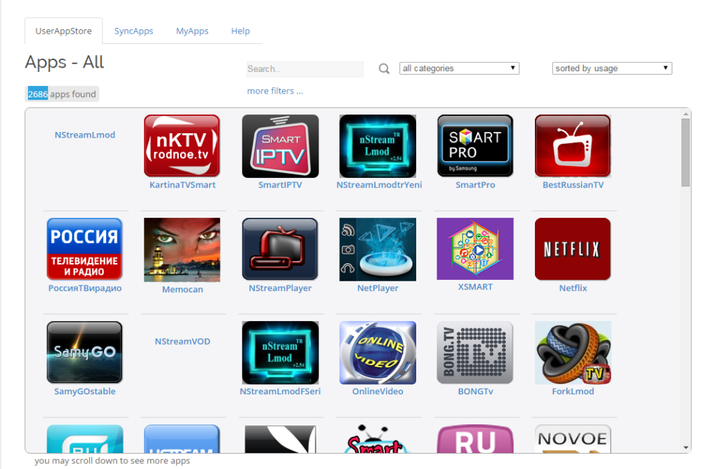 samsung smart tv apps